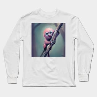 Pink little monkey Long Sleeve T-Shirt